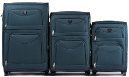 6802(2), Sets of 3 suitcases Wings 2 wheels L,M,S, Dark Green