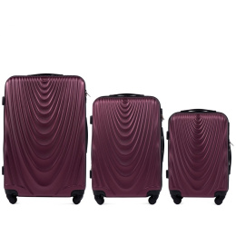 304, Luggage 3 sets (L,M,S) Wings, Burgundy