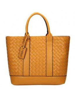 Orange shopper bag NOBO with braid