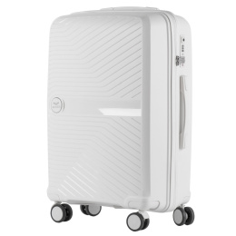 100% POLYPROPYLENE / DQ181-04, Wings M Medium Suitcase, Porcelain White